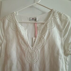 Vineyard Vines Beaded Tunic Dress White Size 12